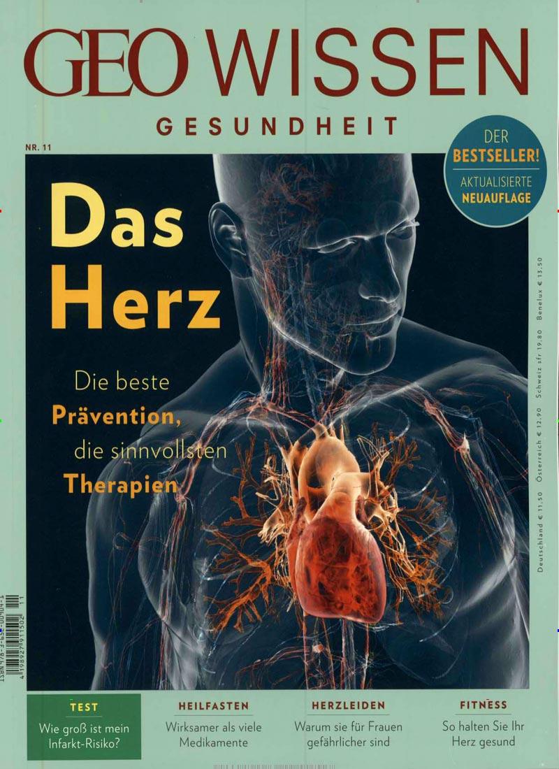 Vorderes Coverbild GEO Wissen Gesundheit 11/19 - Das Herz