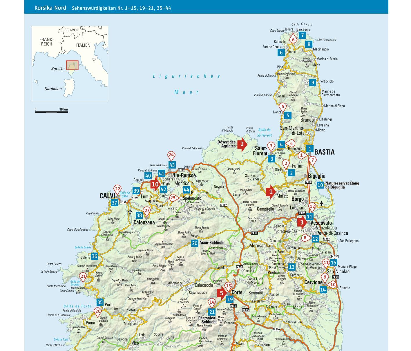 Beispielinhalt (Bild) ADAC Reiseführer Korsika