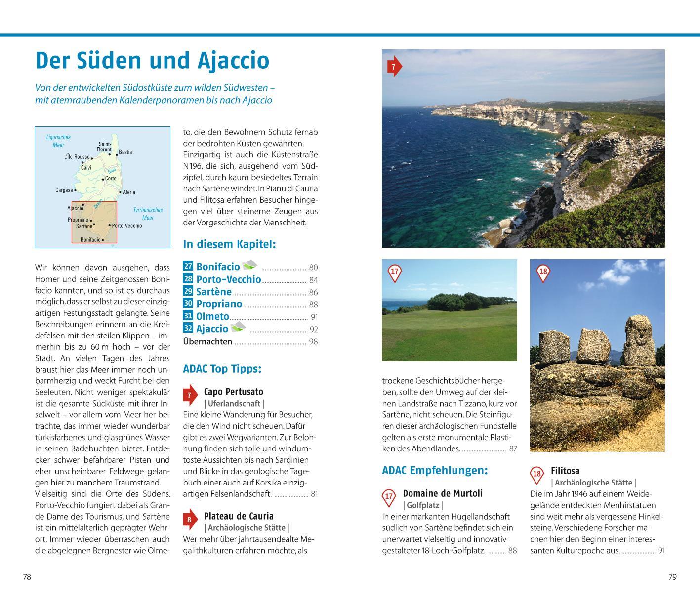 Beispielinhalt (Bild) ADAC Reiseführer Korsika