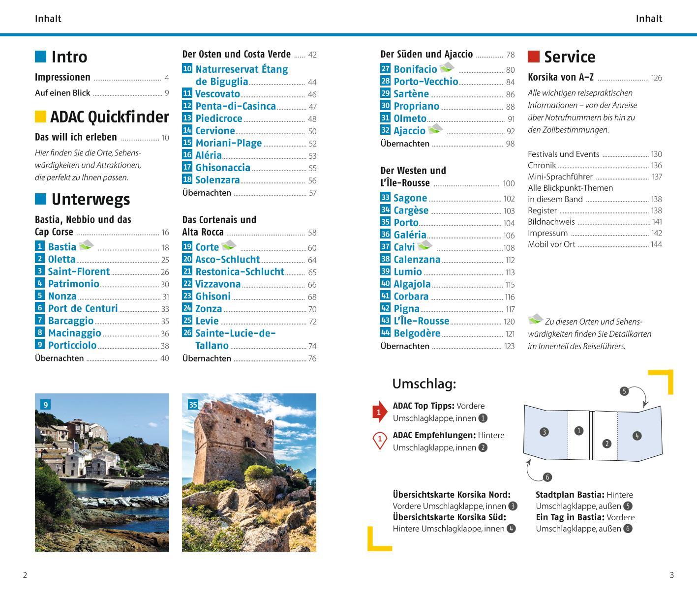 Beispielinhalt (Bild) ADAC Reiseführer Korsika
