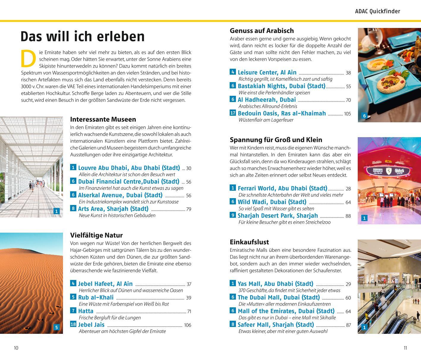 Beispielinhalt (Bild) ADAC Reiseführer Dubai und Vereinigte Arabische Emirate