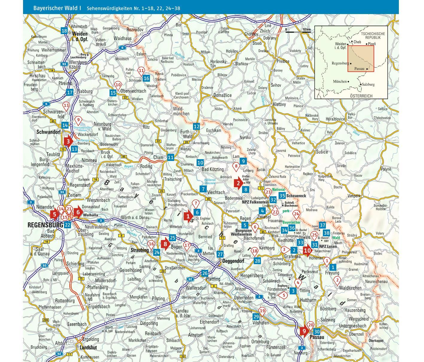 Beispielinhalt (Bild) ADAC Reiseführer Bayerischer Wald