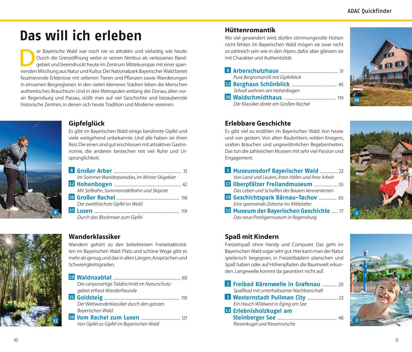 Beispielinhalt (Bild) ADAC Reiseführer Bayerischer Wald
