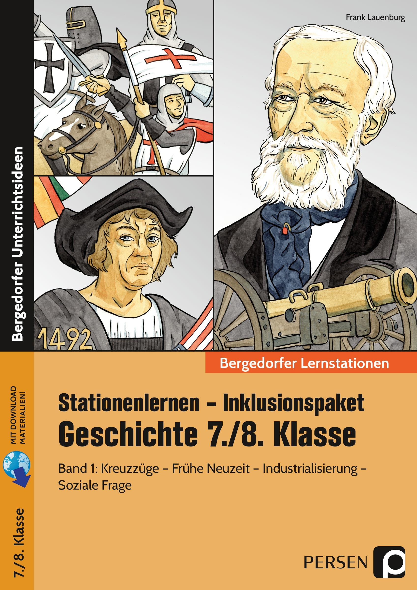 Vorderes Coverbild Stationenlernen Geschichte 7/8 Band 1 - inklusiv