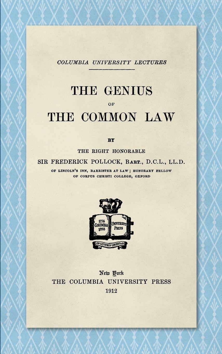 Vorderes Coverbild The Genius of the Common Law (1912)