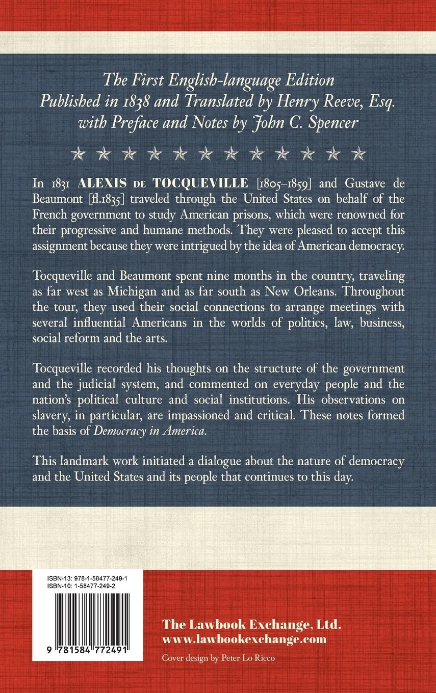 Rückseitencover Democracy in America (1838)