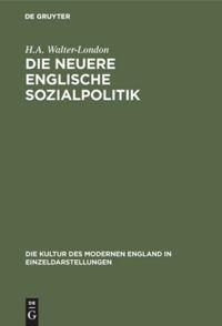 Vorderes Coverbild Die neuere englische Sozialpolitik