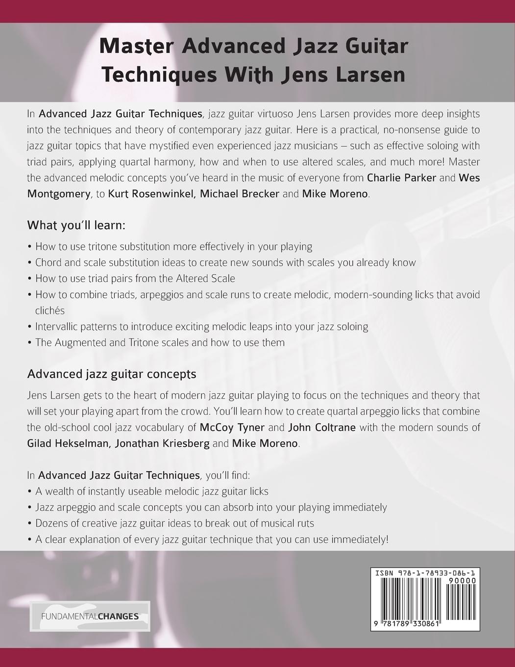 Rückseitencover Advanced Jazz Guitar Concepts