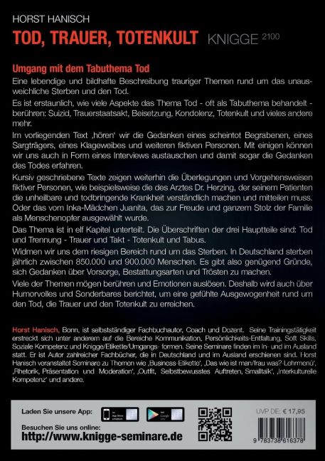 Anderes Coverbild Tod, Trauer, Totenkult-Knigge 2100