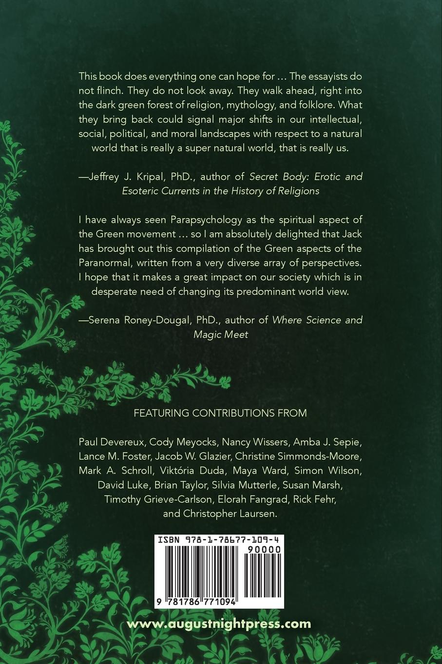 Rückseitencover Greening the Paranormal