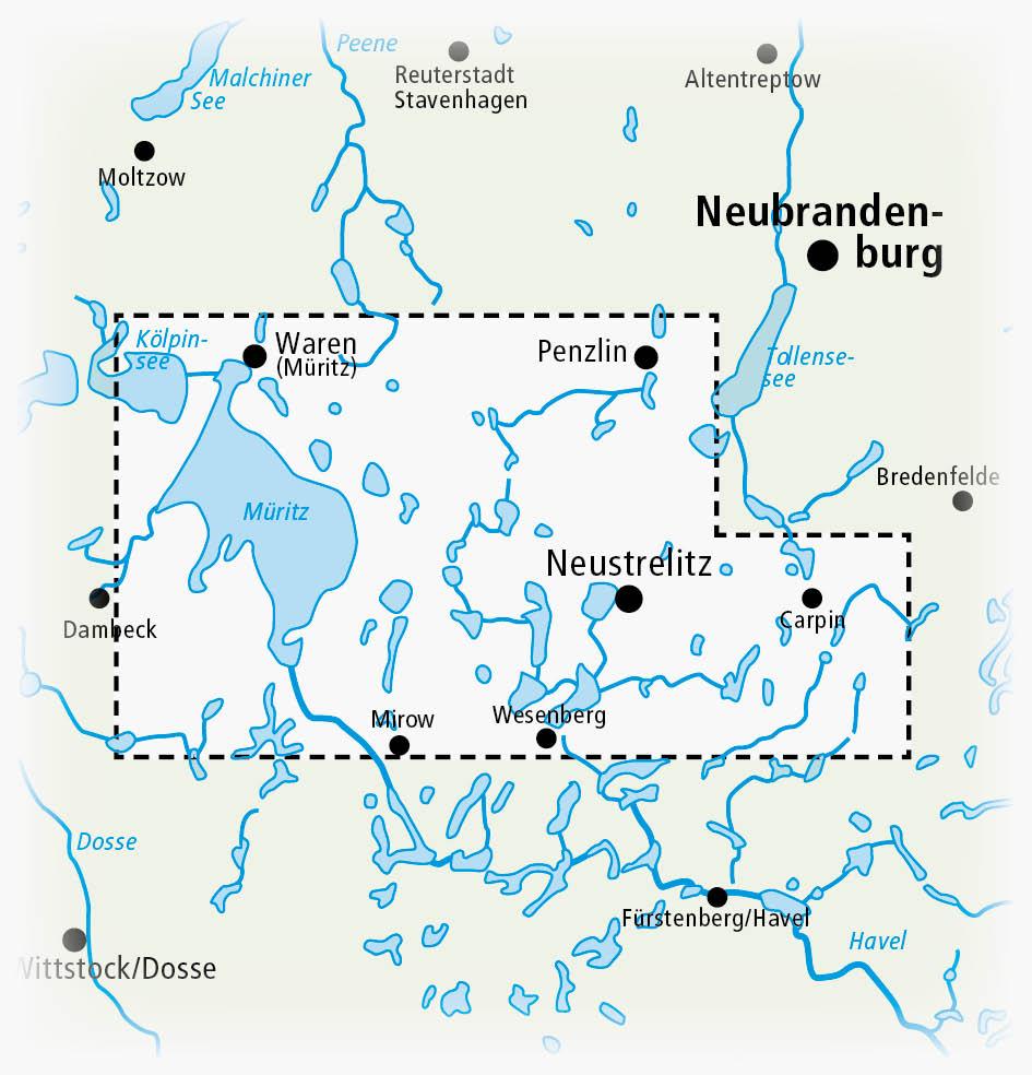 Beispielinhalt (Bild) Müritz-Nationalpark, Waren - Röbel - Mirow - Neustrelitz 1 : 50 000