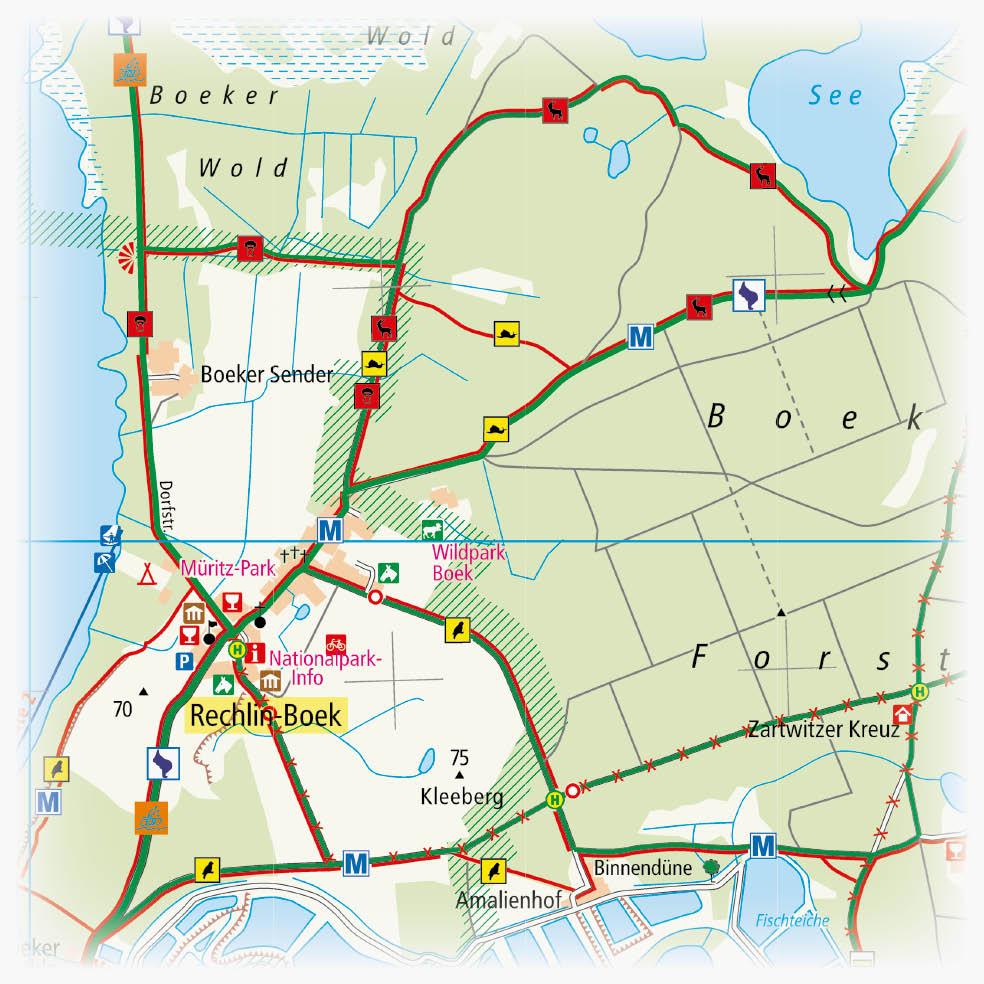 Beispielinhalt (Bild) Müritz-Nationalpark, Waren - Röbel - Mirow - Neustrelitz 1 : 50 000