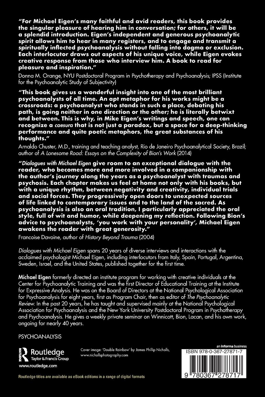 Rückseitencover Dialogues with Michael Eigen