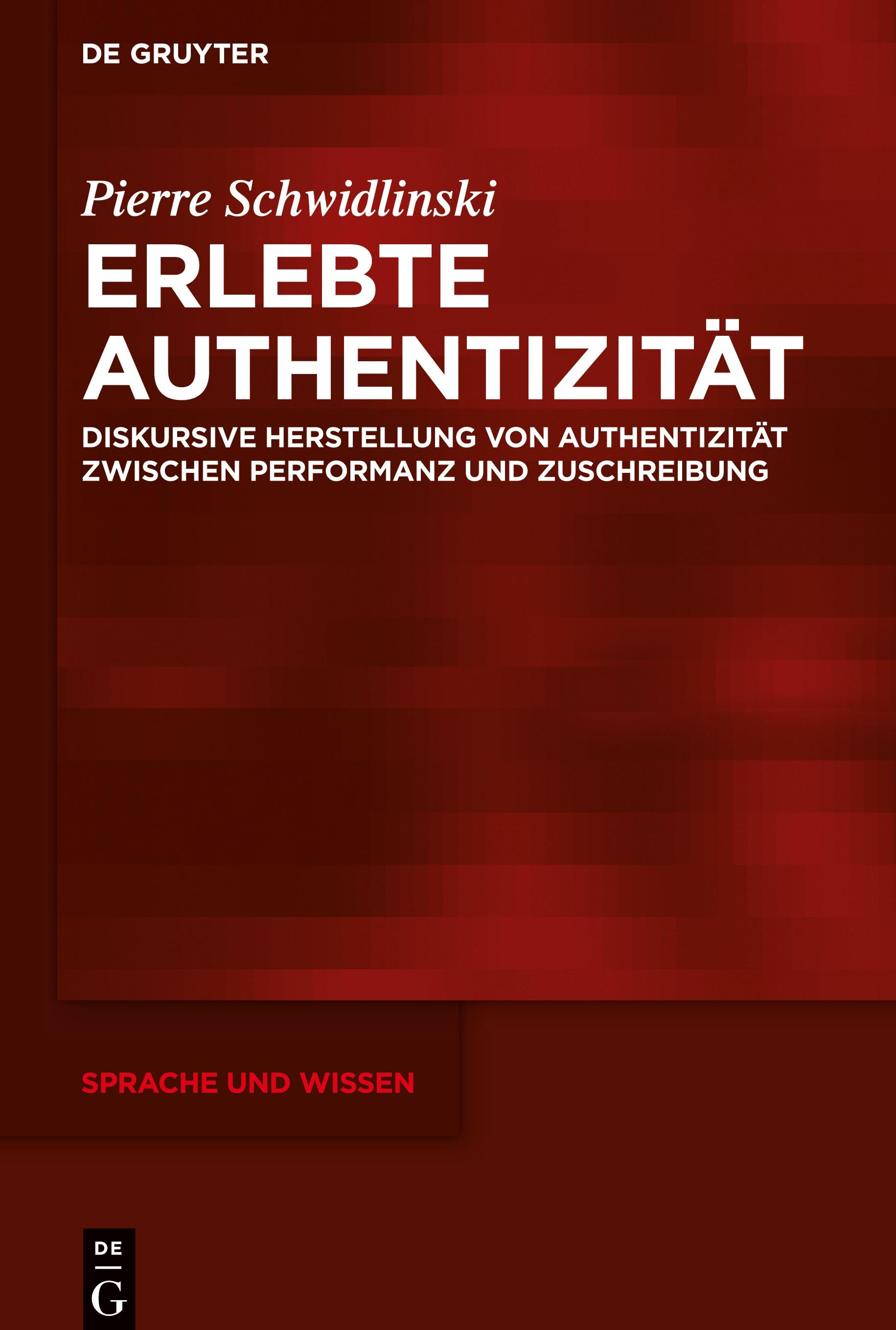 Vorderes Coverbild Erlebte Authentizität