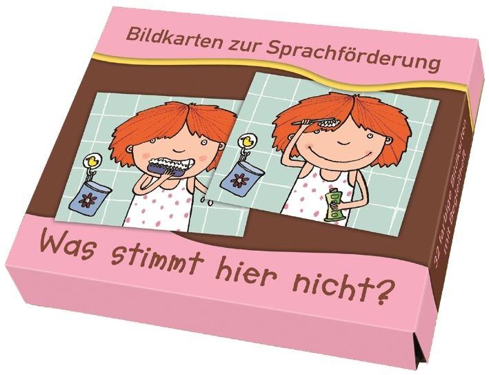 Beispielinhalt (Bild) Bildkarten zur Sprachförderung: Was stimmt hier nicht?