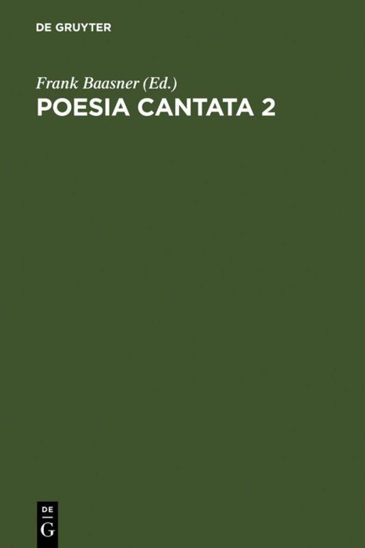 Vorderes Coverbild Poesia cantata 2