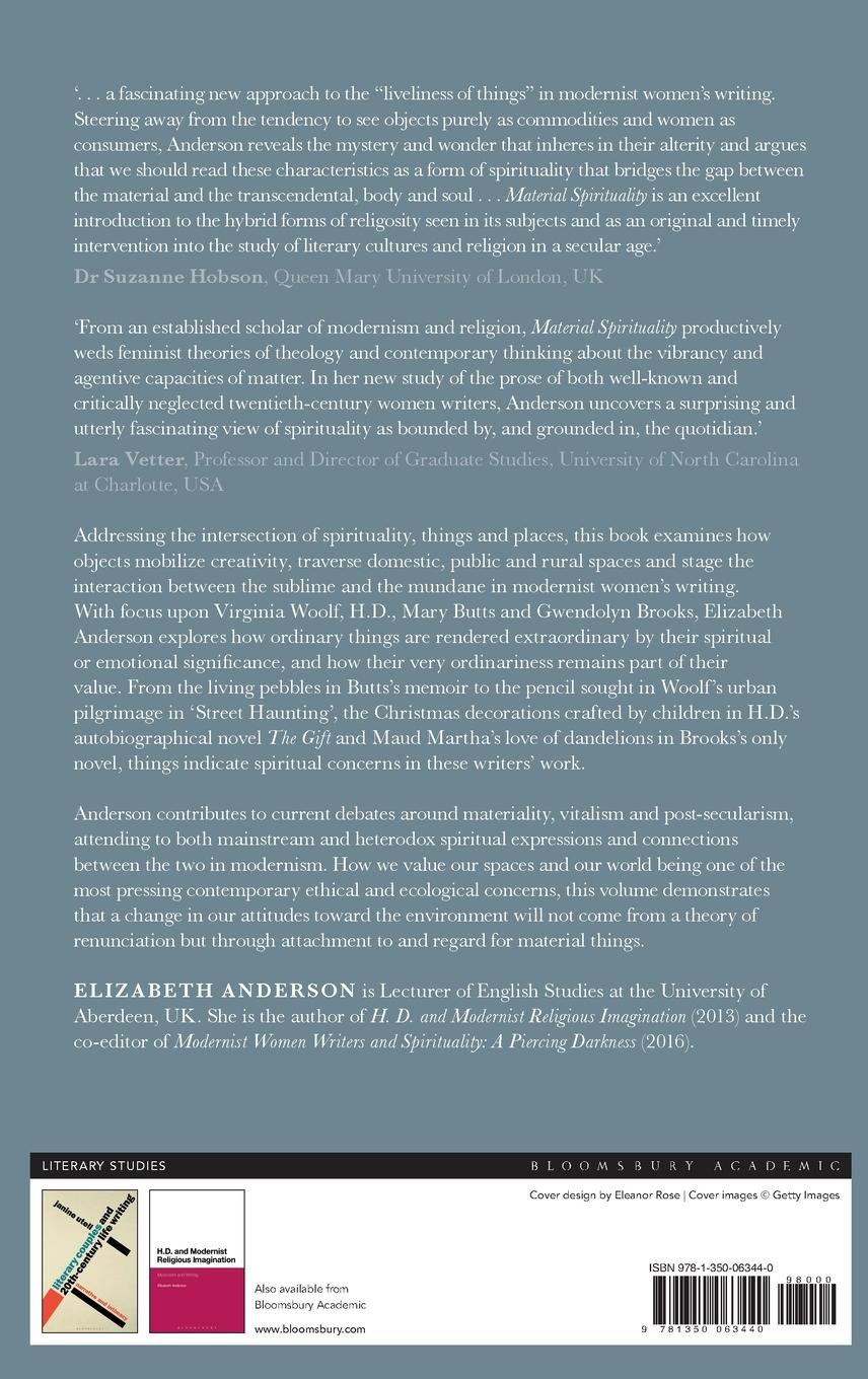 Rückseitencover Material Spirituality in Modernist Women's Writing