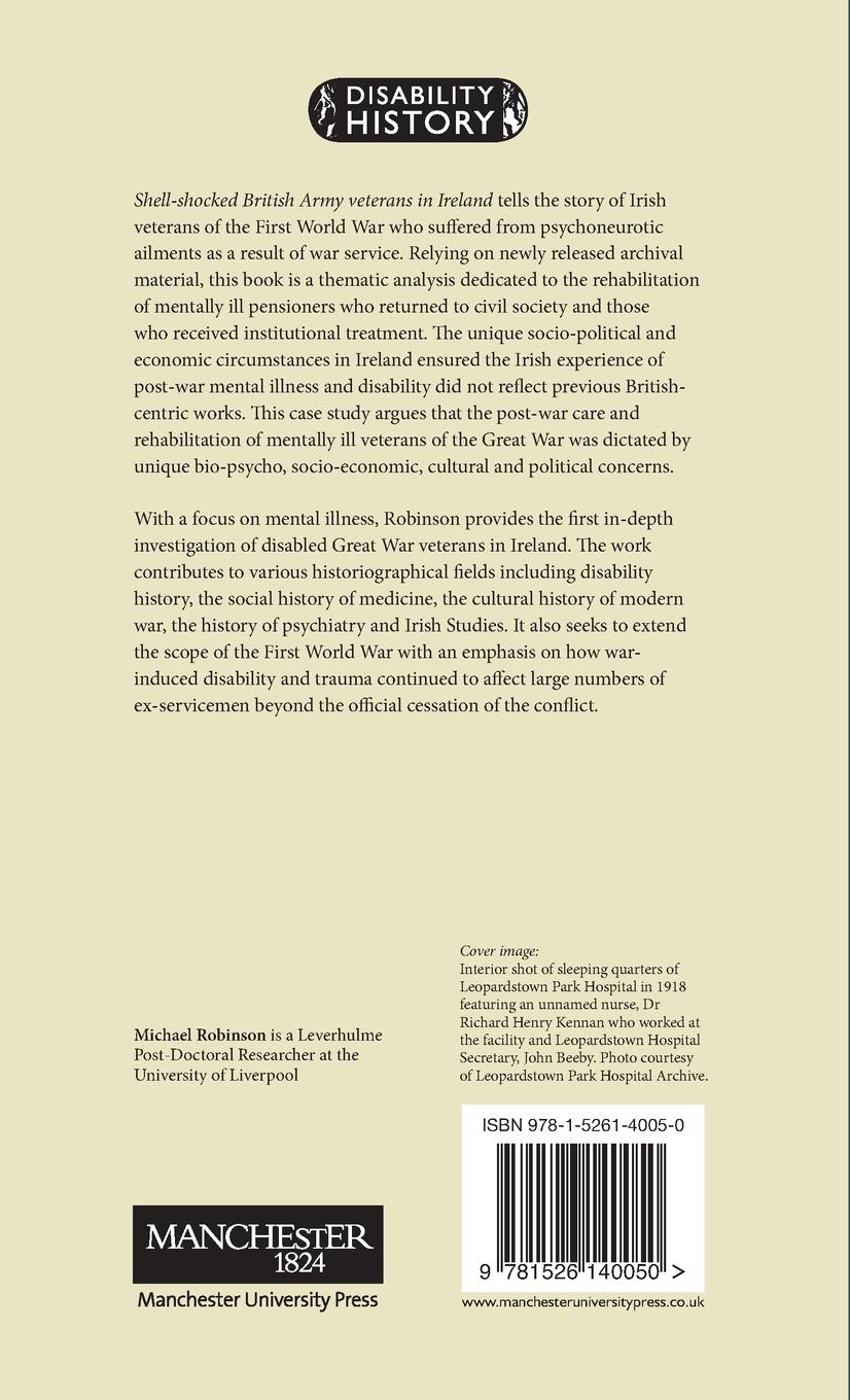 Rückseitencover Shell-shocked British Army veterans in Ireland, 1918-39