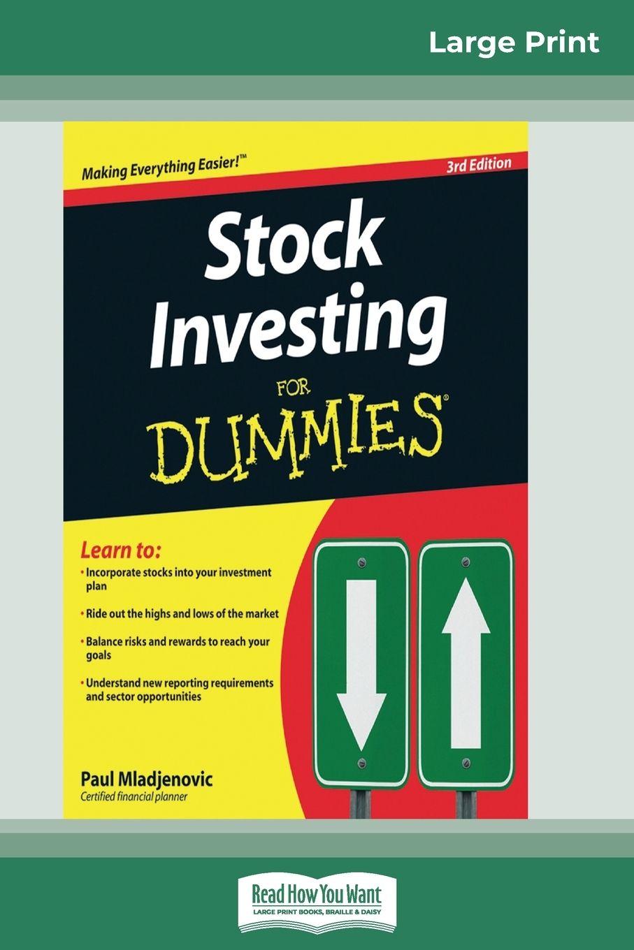 Vorderes Coverbild Stock Investing for Dummies® (16pt Large Print Edition)