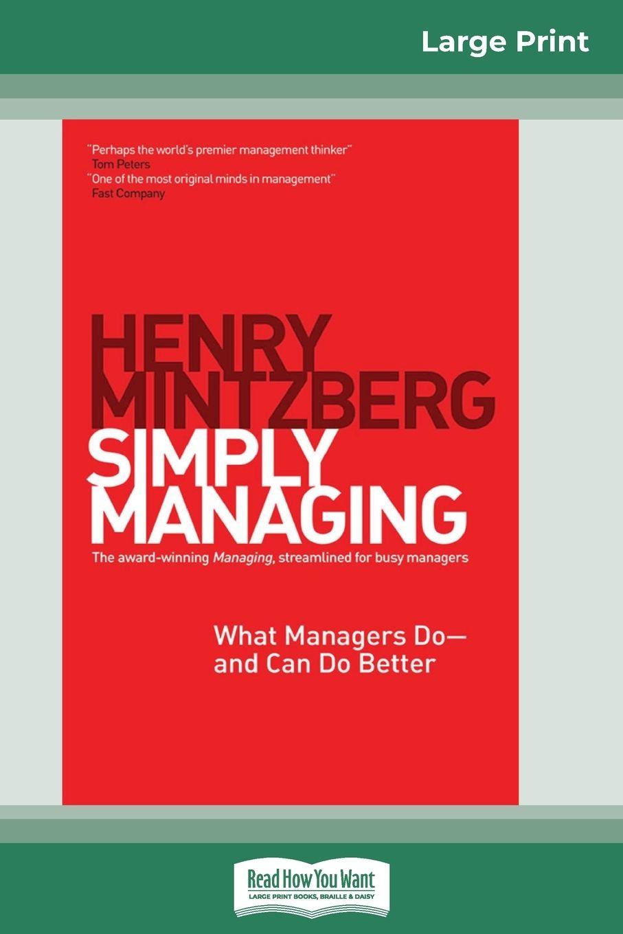 Vorderes Coverbild Simply Managing