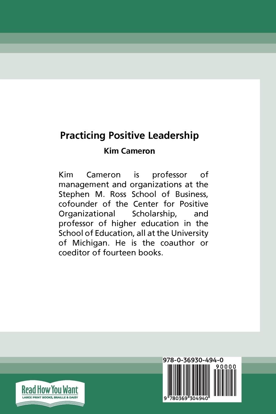 Rückseitencover Practicing Positive Leadership