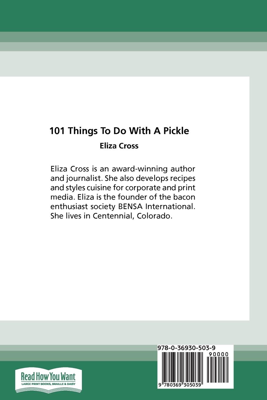 Rückseitencover 101 Things to do with a Pickle (16pt Large Print Edition)