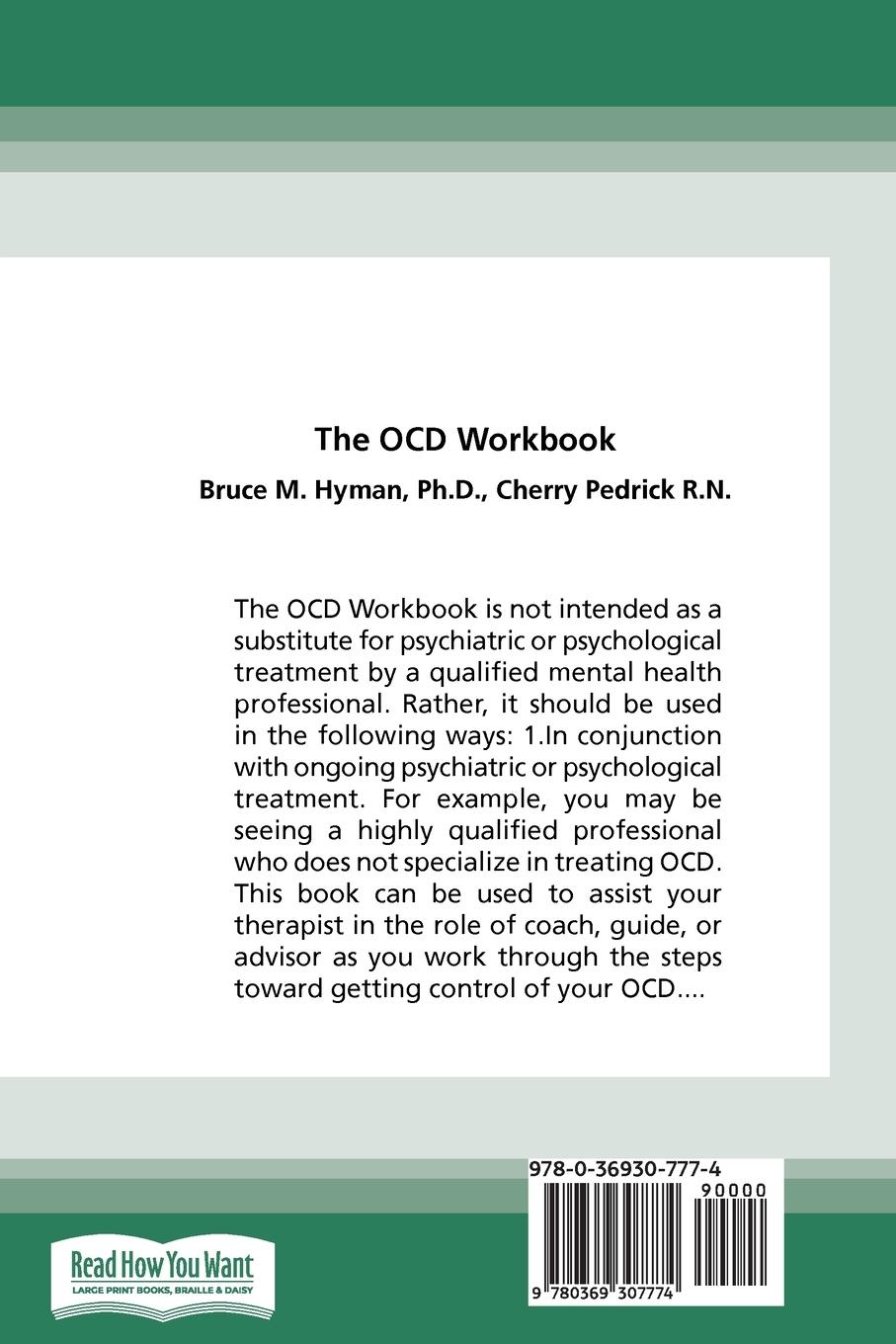 Rückseitencover The OCD Workbook