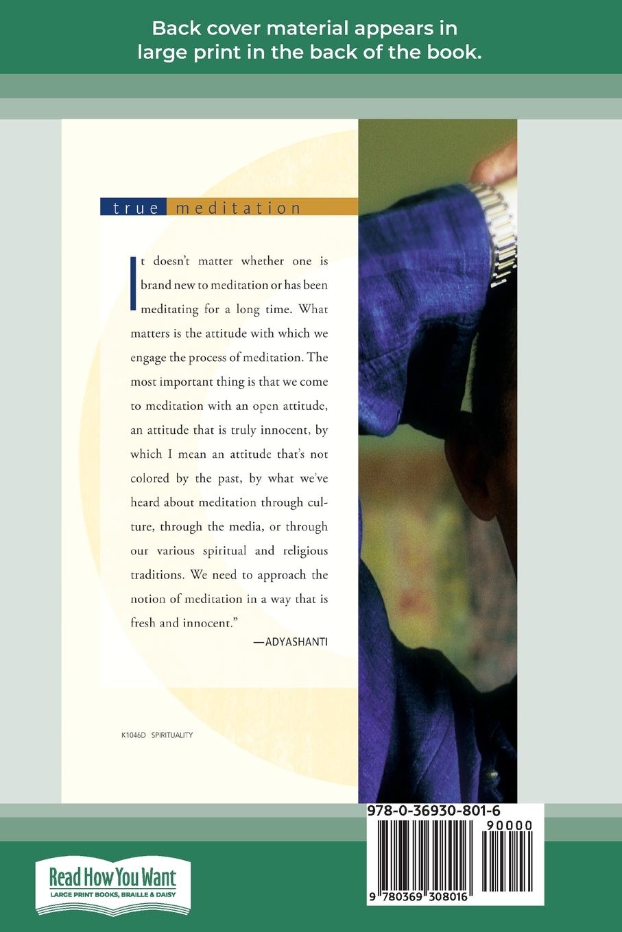 Rückseitencover True Meditation