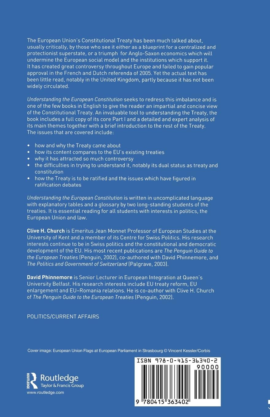 Rückseitencover Understanding the European Constitution