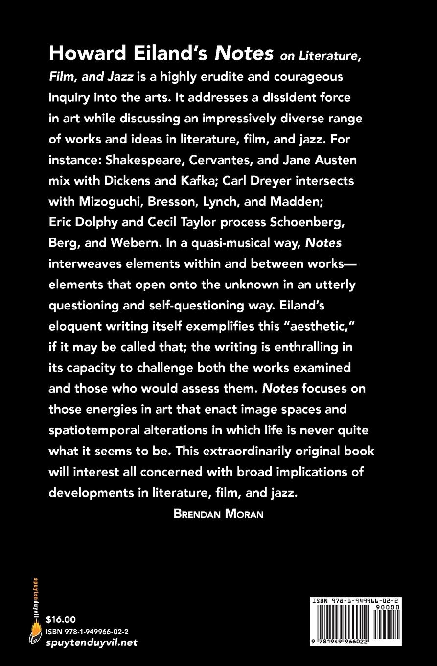 Rückseitencover Notes on Literature, Film, and Jazz