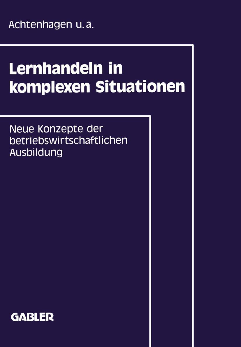 Vorderes Coverbild Lernhandeln in komplexen Situationen