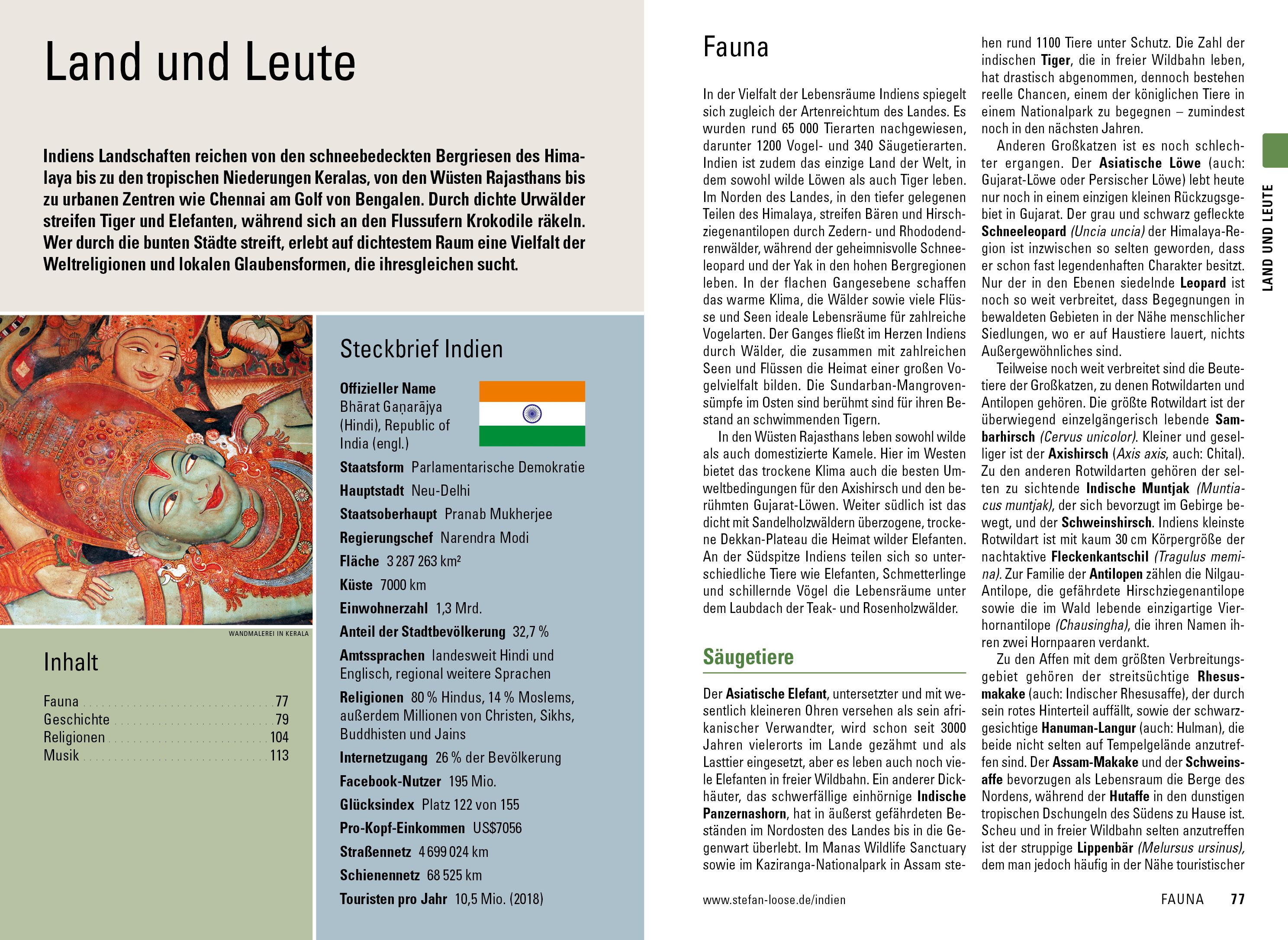 Beispielinhalt (Bild) Stefan Loose Reiseführer Indien, Der Süden