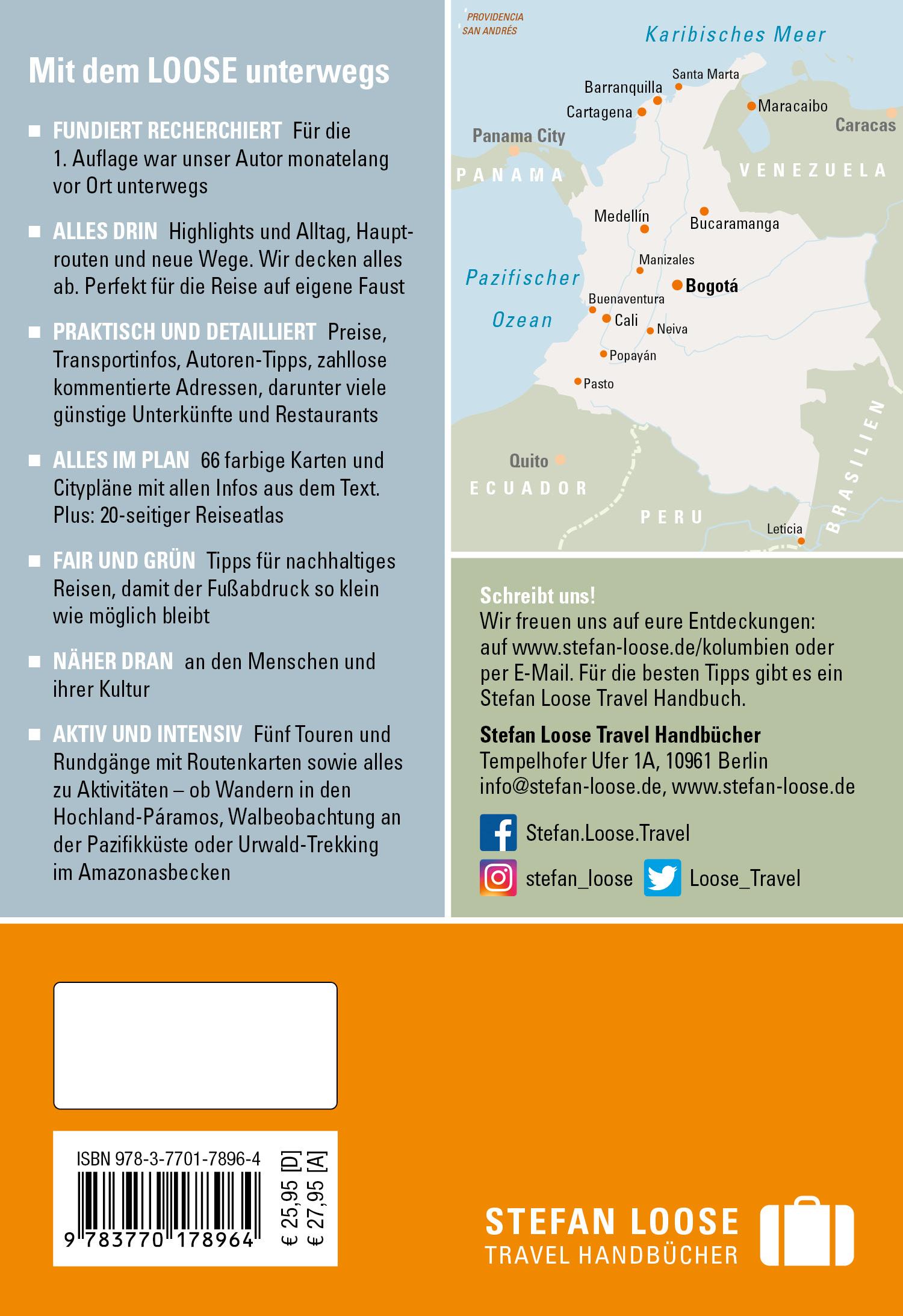 Rückseitencover Stefan Loose Reiseführer Kolumbien