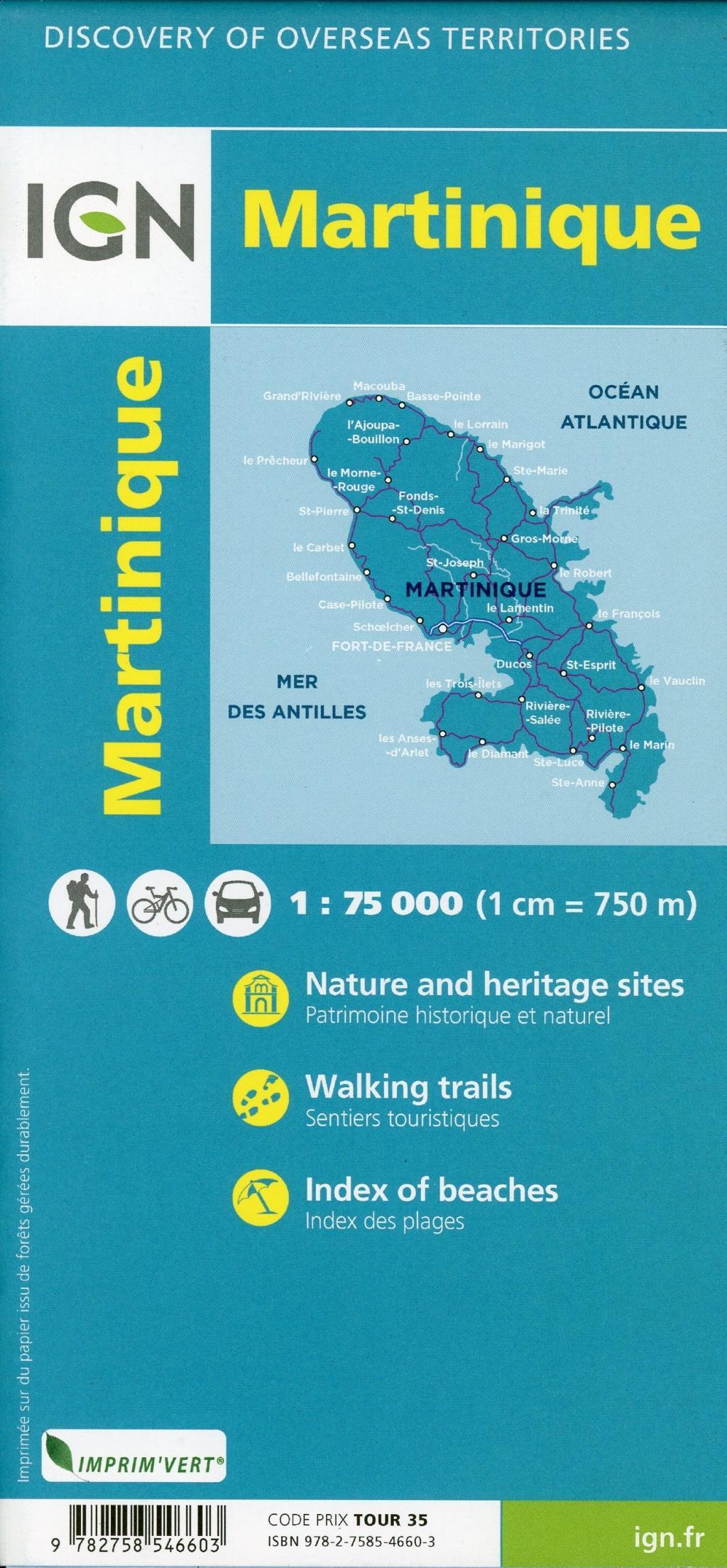 Beispielinhalt (Bild) La Martinique 1:75 000