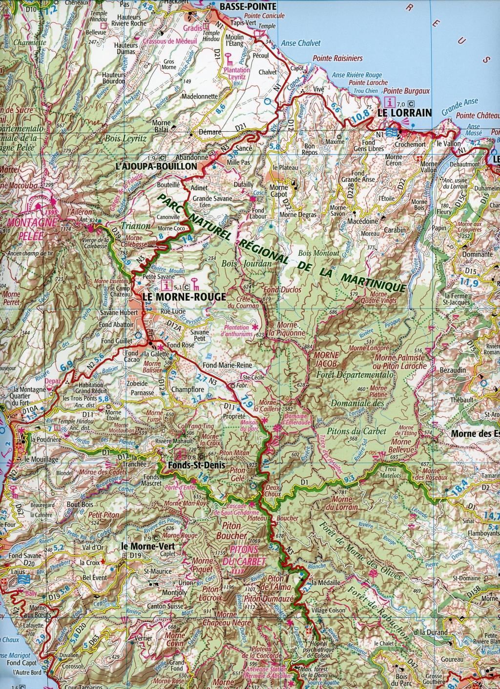 Beispielinhalt (Bild) La Martinique 1:75 000