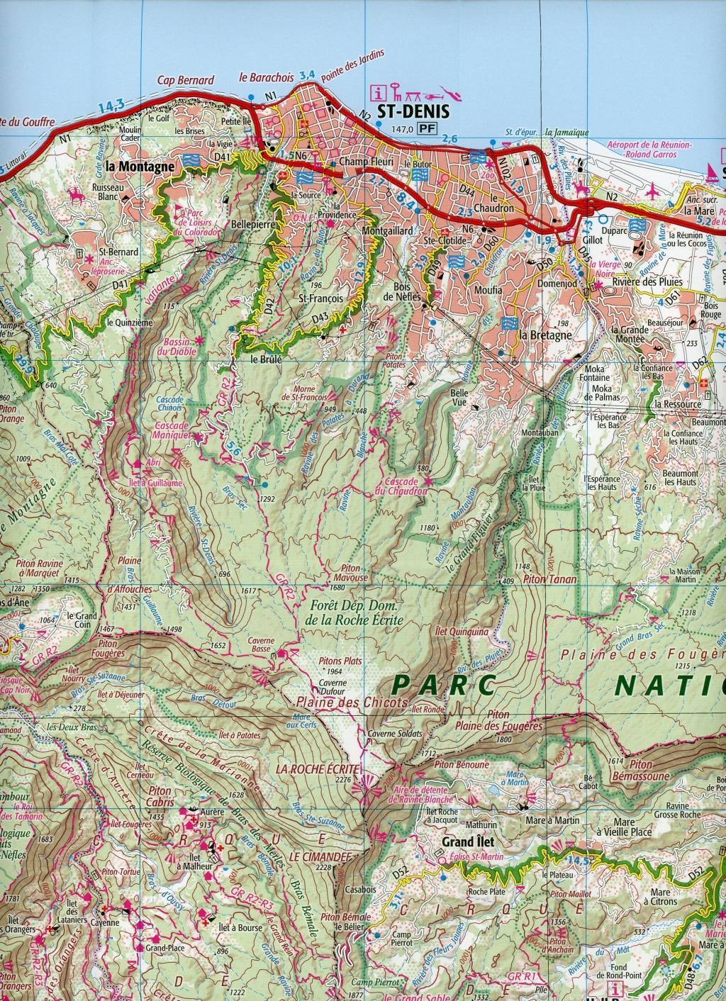 Beispielinhalt (Bild) La Réunion 1:75 000