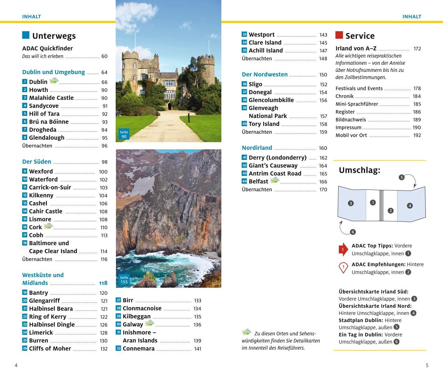 Beispielinhalt (Bild) ADAC Reiseführer plus Irland
