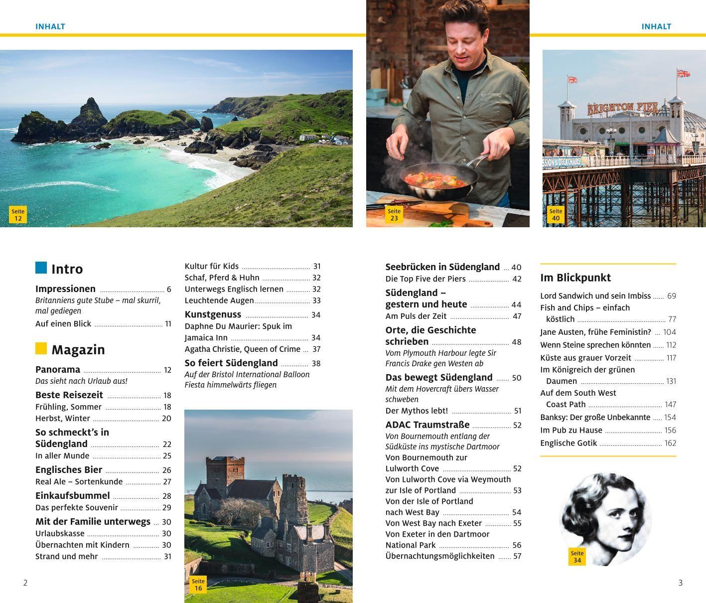 Beispielinhalt (Bild) ADAC Reiseführer plus Südengland