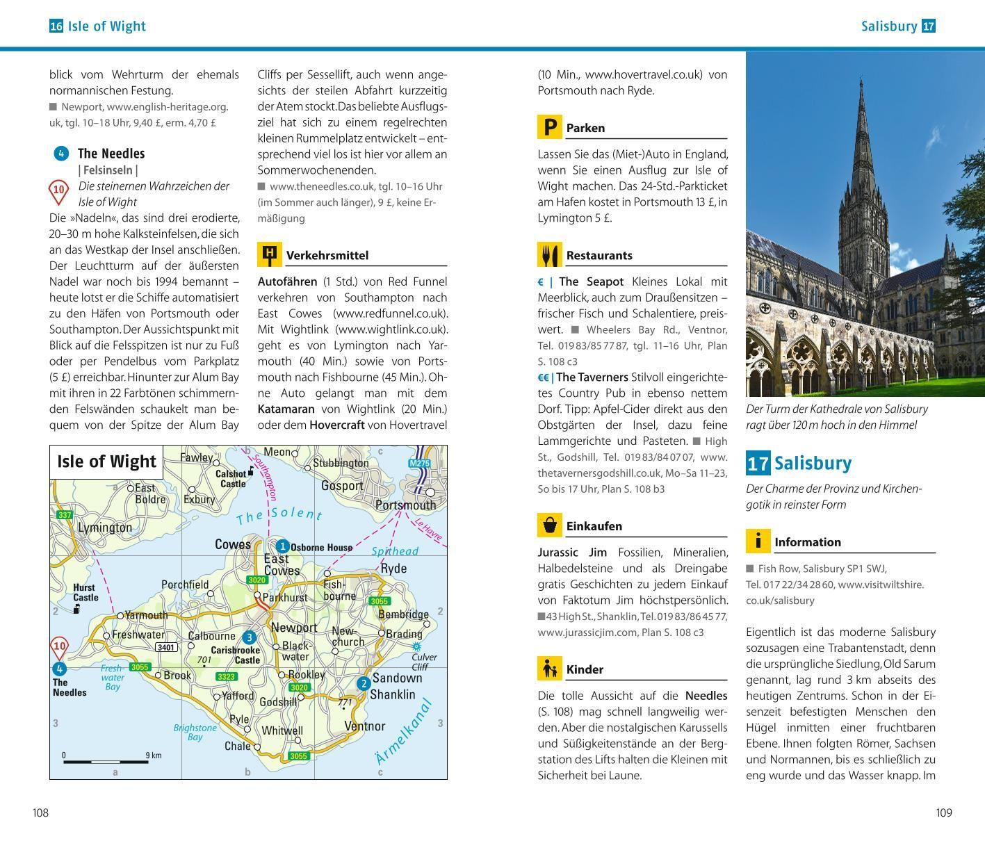 Beispielinhalt (Bild) ADAC Reiseführer plus Südengland