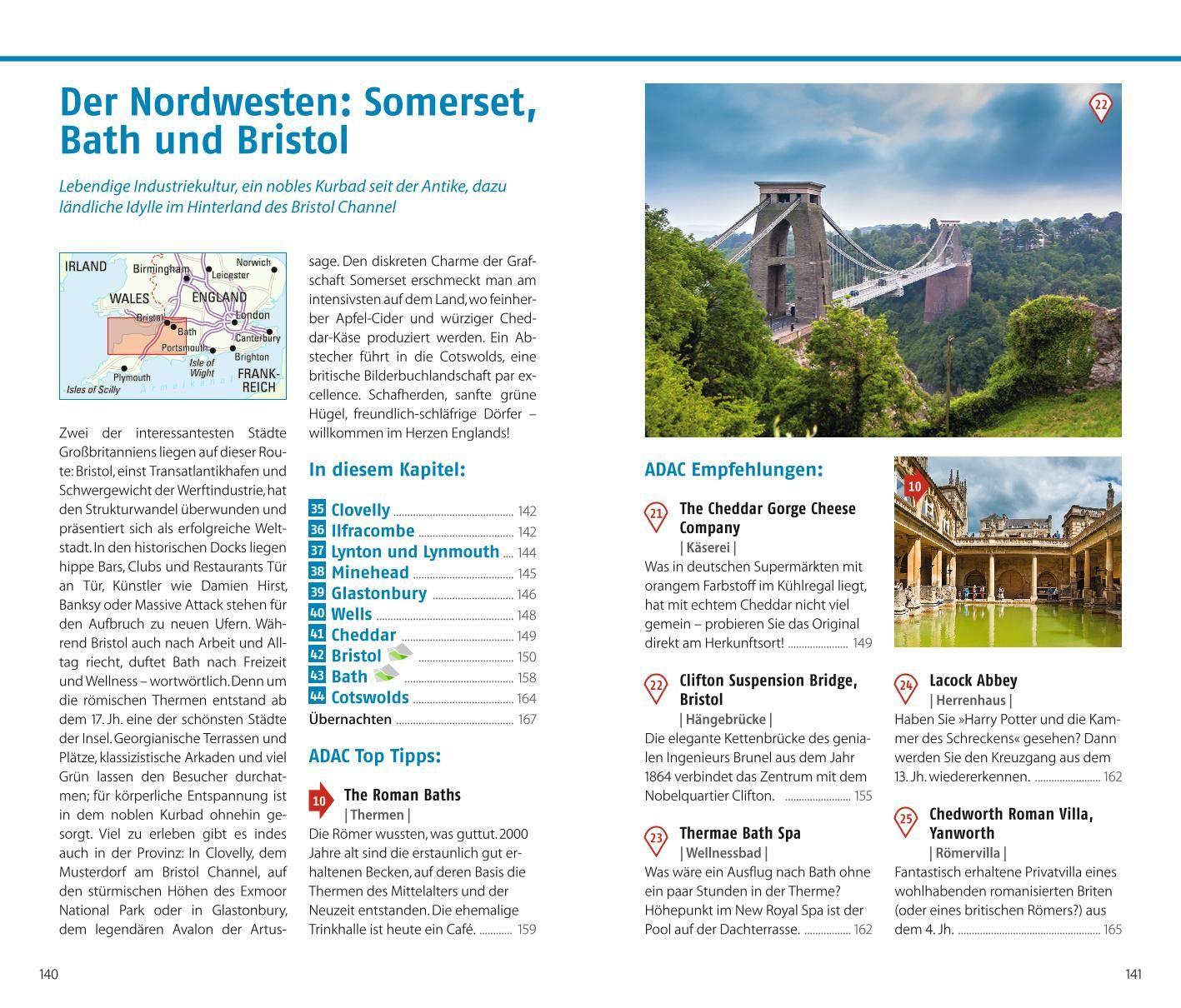 Beispielinhalt (Bild) ADAC Reiseführer plus Südengland