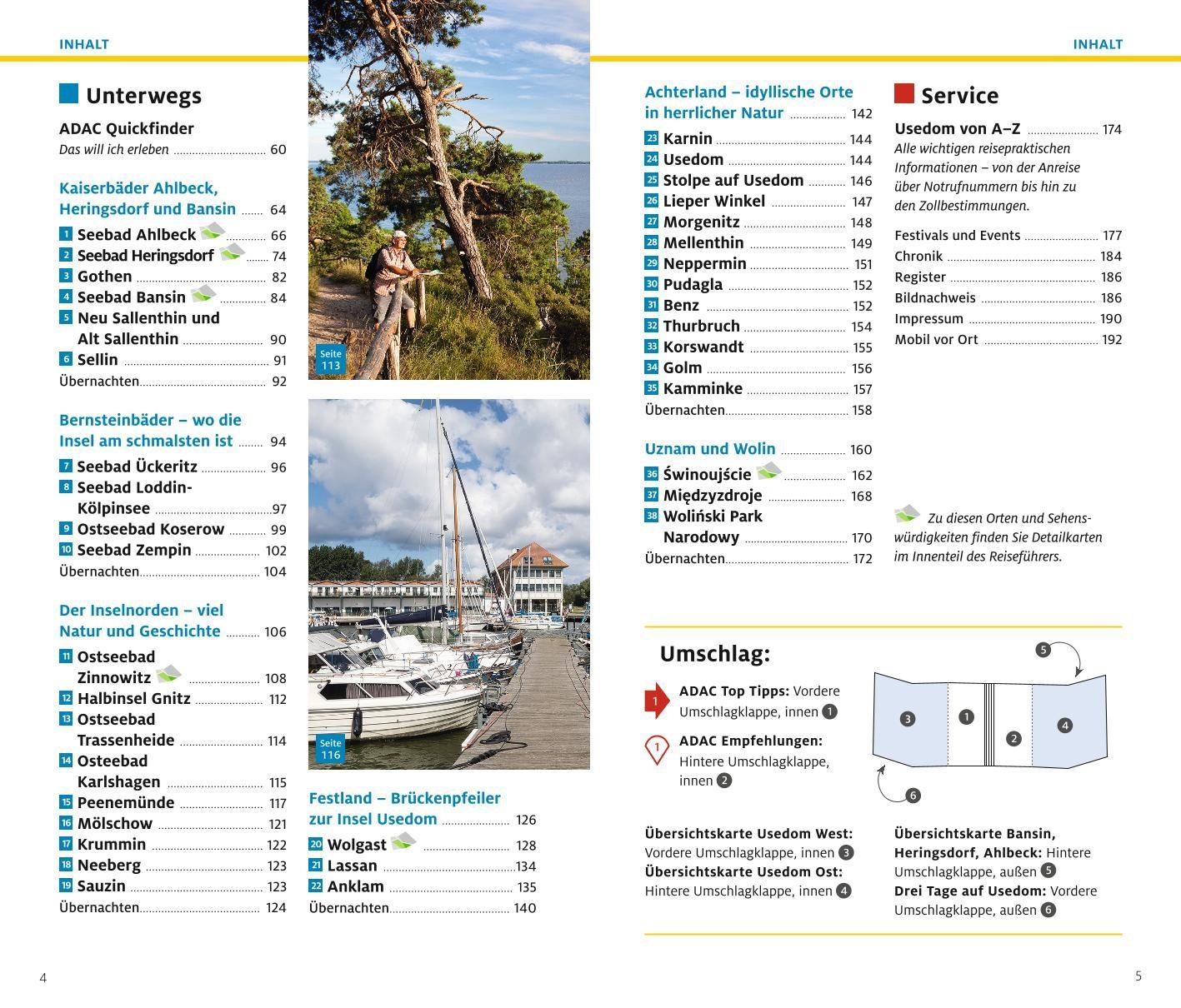 Beispielinhalt (Bild) ADAC Reiseführer plus Usedom