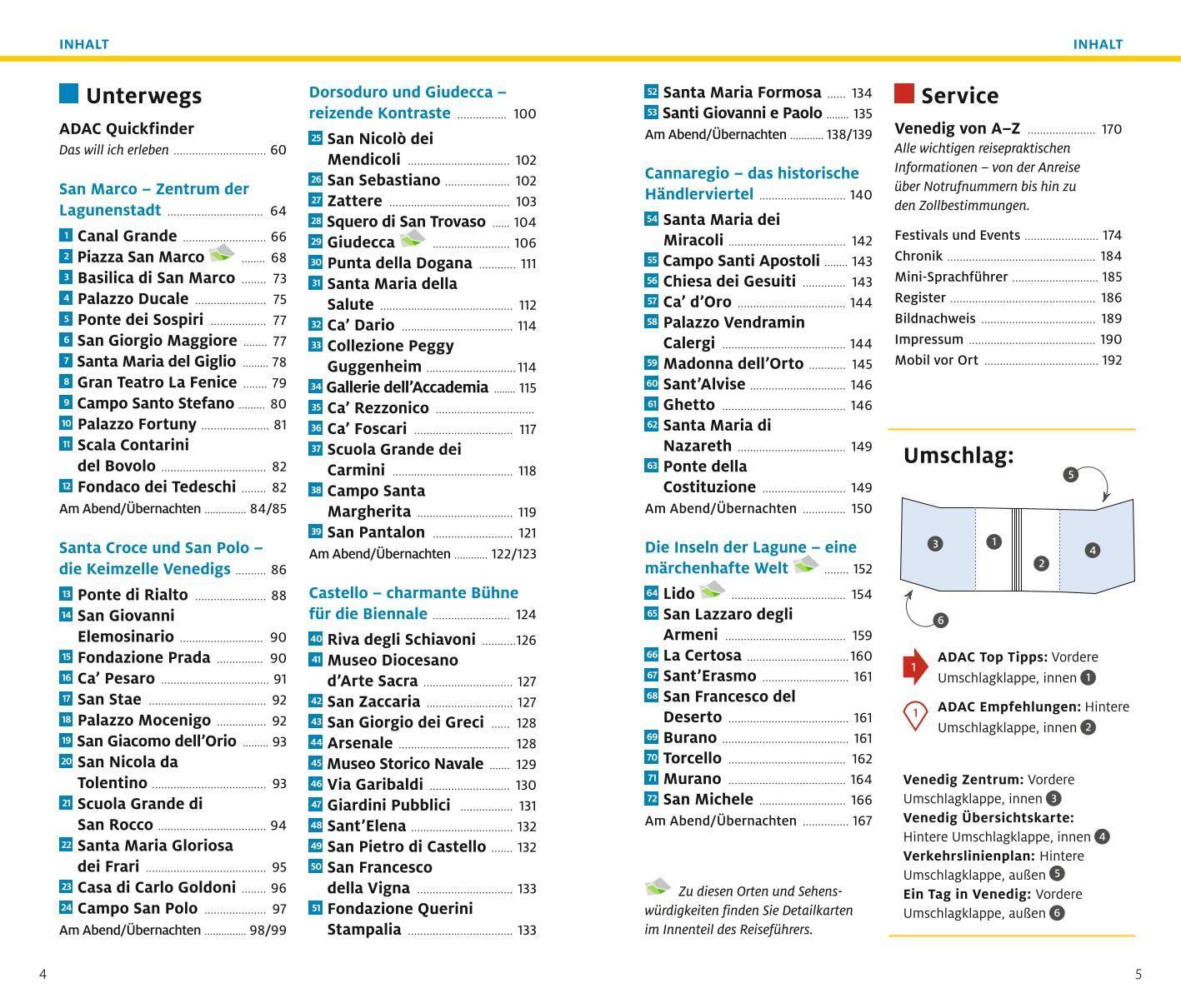 Beispielinhalt (Bild) ADAC Reiseführer plus Venedig