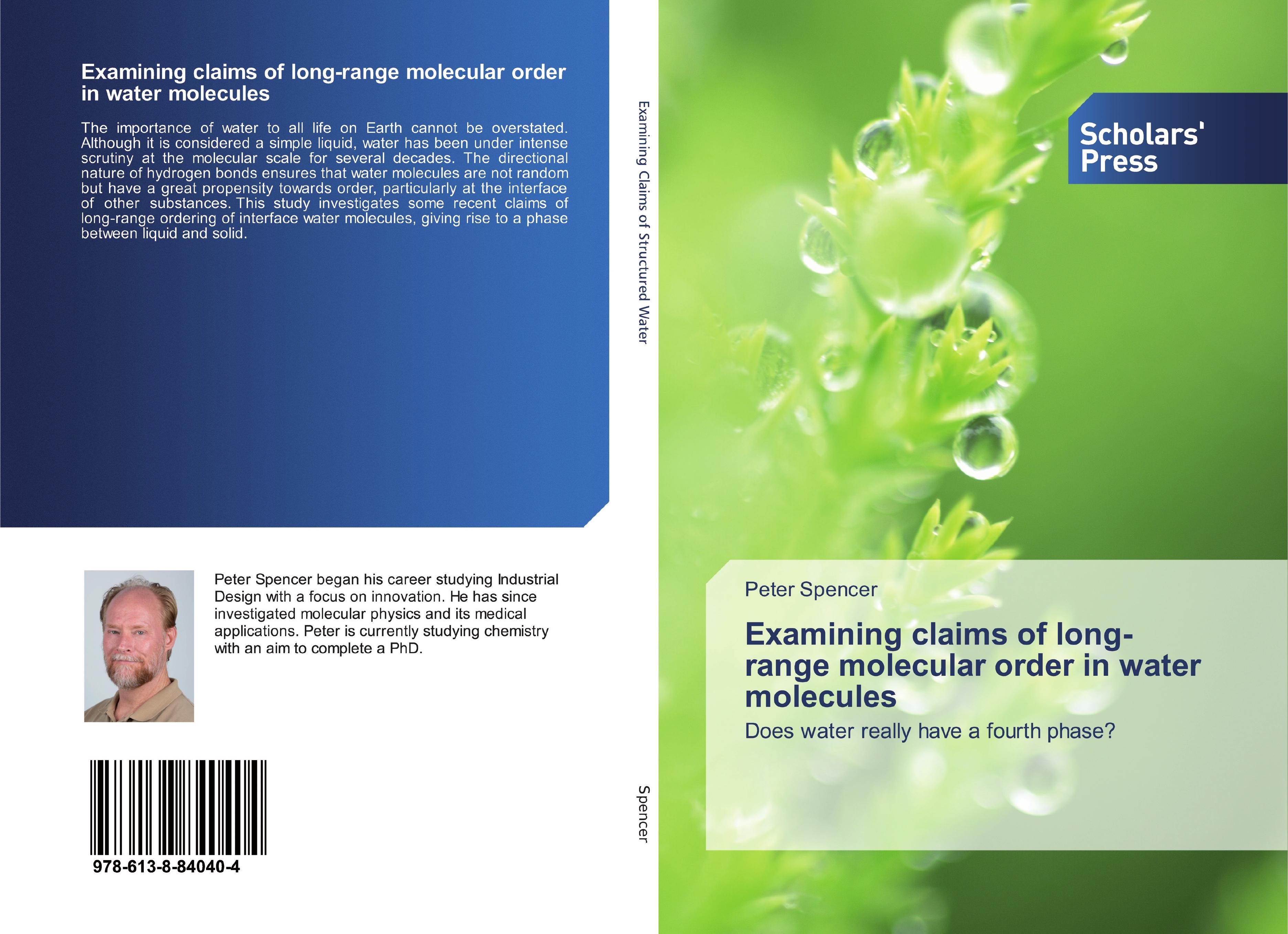 Vorderes Coverbild Examining claims of long-range molecular order in water molecules