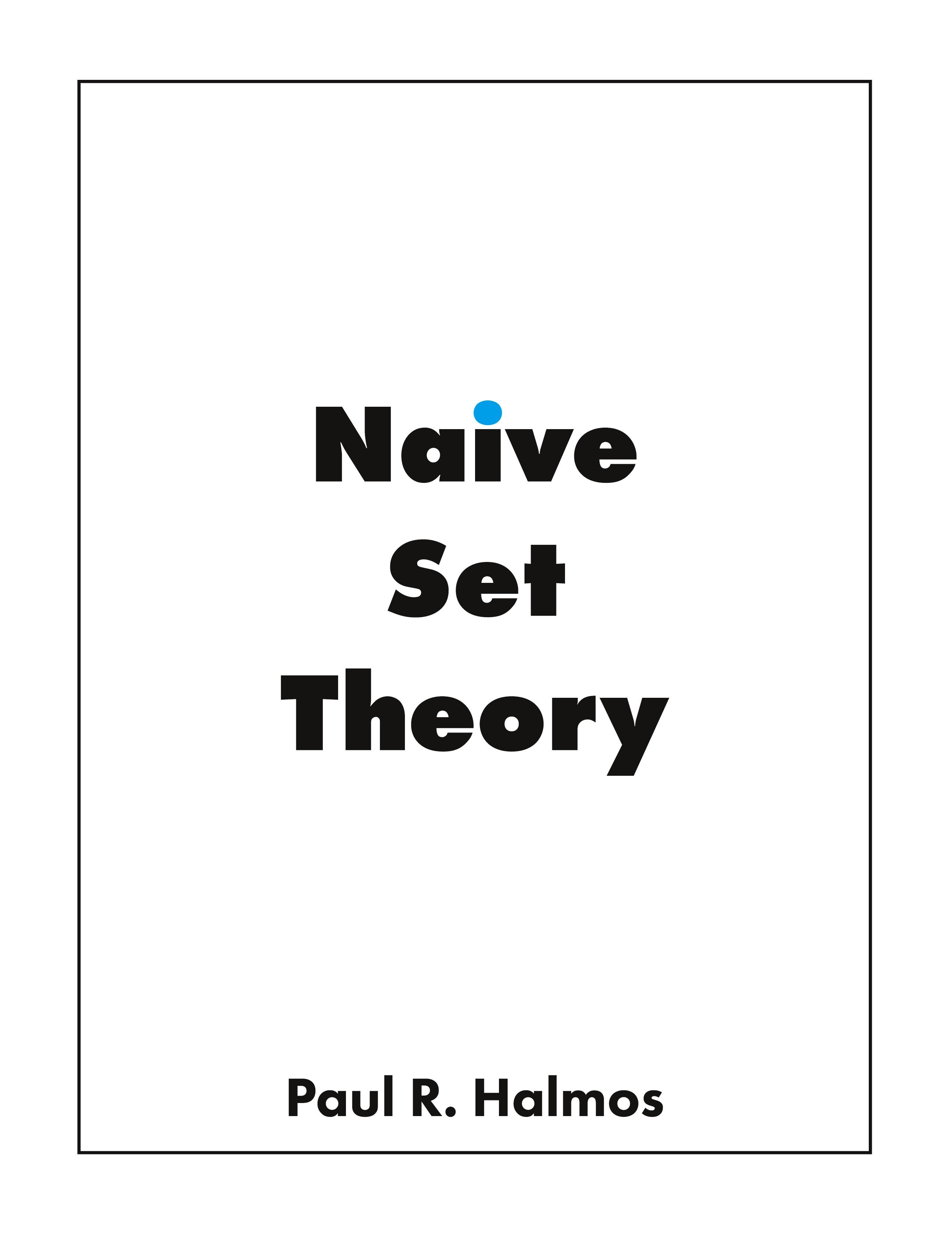 Vorderes Coverbild Naive Set Theory