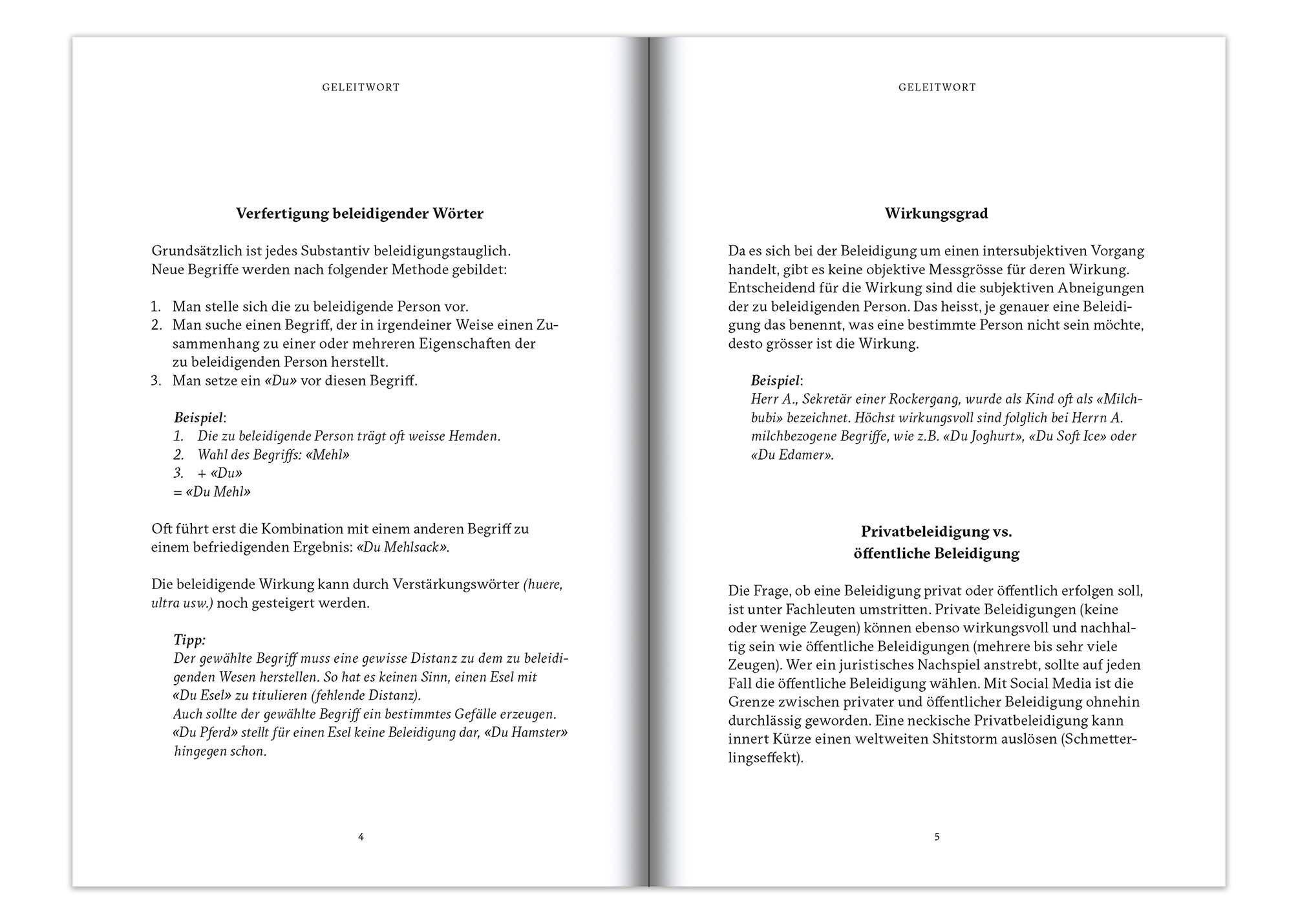 Beispielinhalt (Bild) Maledicta - 143 Beleidigungen.