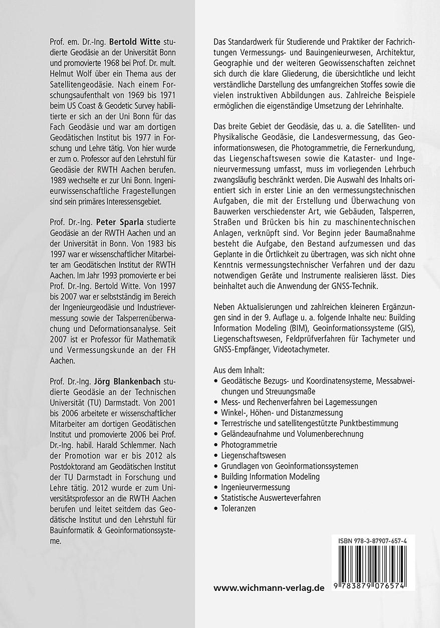 Rückseitencover Vermessungskunde für das Bauwesen mit Grundlagen des Building Information Modeling (BIM) und der Statistik