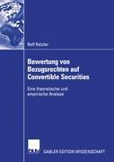Vorderes Coverbild Bewertung von Bezugsrechten auf Convertible Securities