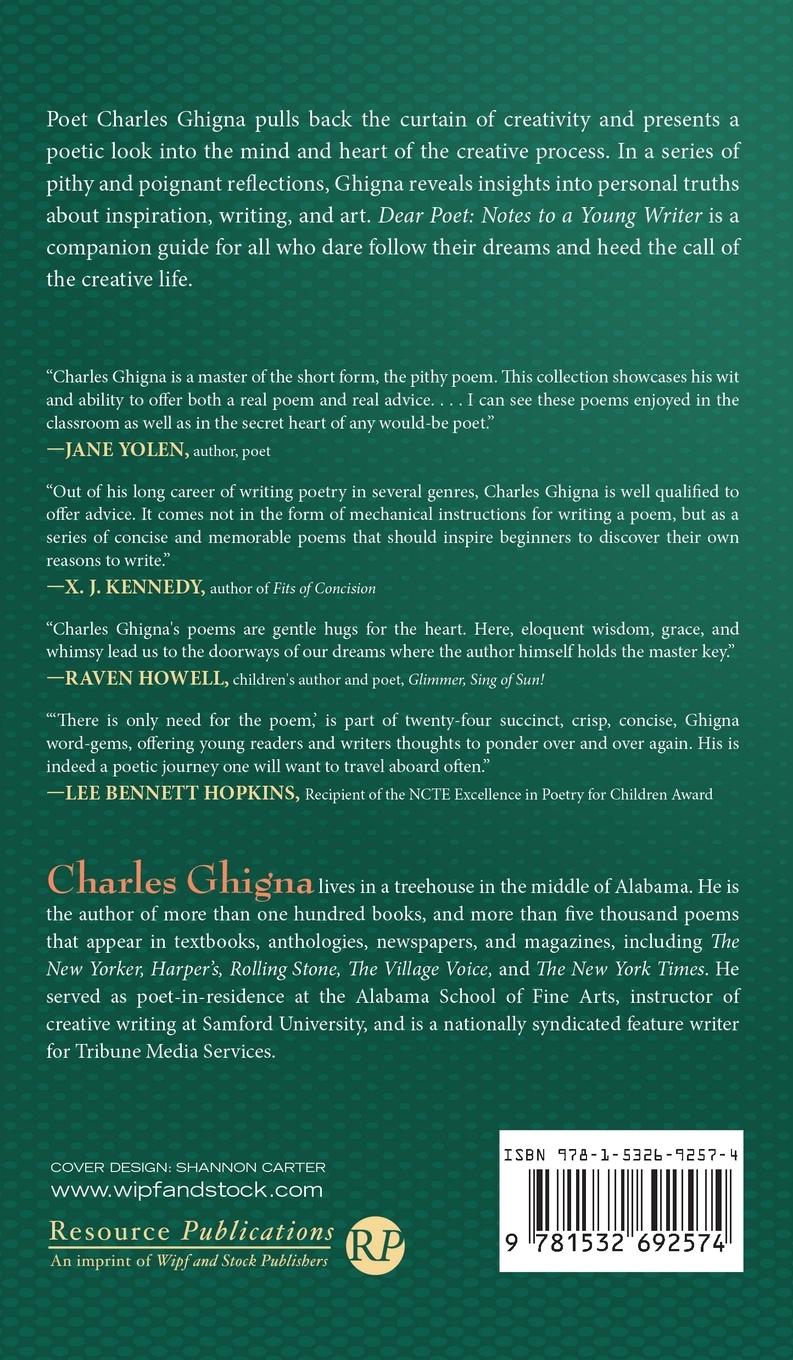 Rückseitencover Dear Poet