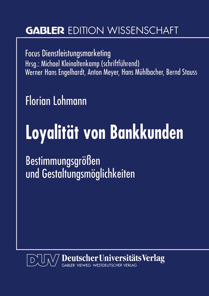 Vorderes Coverbild Loyalität von Bankkunden