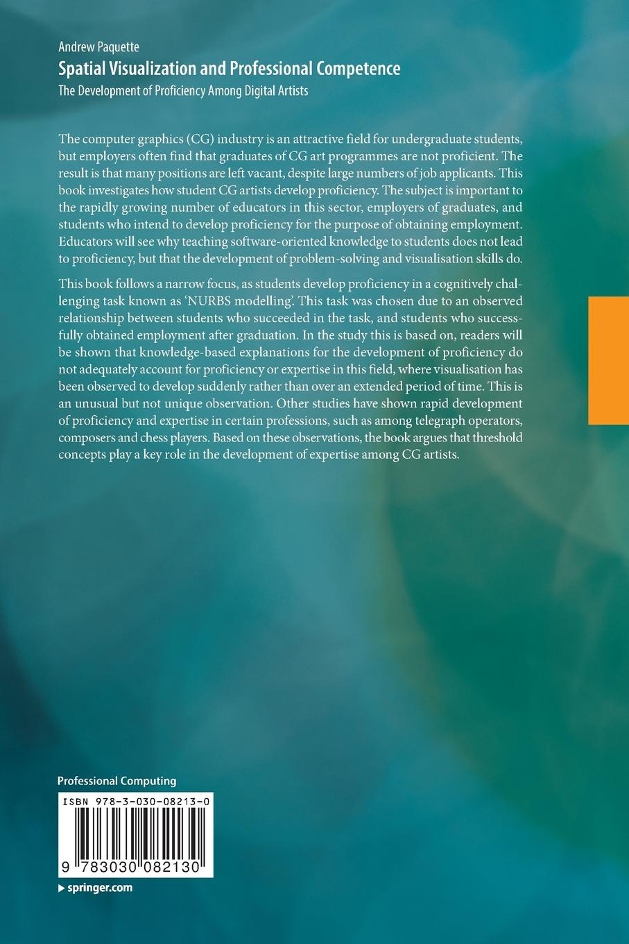 Rückseitencover Spatial Visualization and Professional Competence